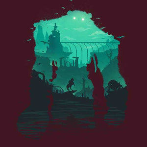 tshirt-shadow-of-the-colossus-coton-bio-cerise