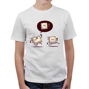 tshirt-enfant-ctrl-and-escape-coton-bio-blanc