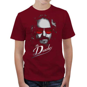 tshirt-enfant-the-dude-coton-bio-rouge