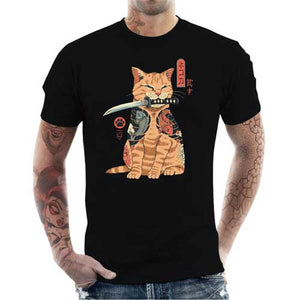 tshirt-homme-katana-chat-japonais-tatoue-facon-yakusa-coton-bio-noir