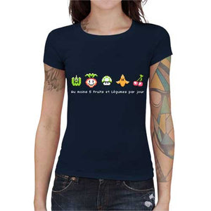 tshirt-femme-geek-food-coton-bio-bleu-nuit