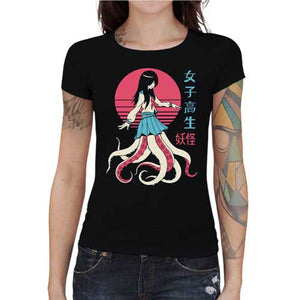 tshirt-femme-tshirt-japonais-yokai-school-coton-bio-noir