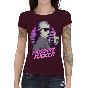 tshirt-femme-mozart-fucker-coton-bio-cerise