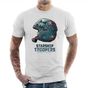 tshirt-homme-starship-troopers-coton-bio-blanc