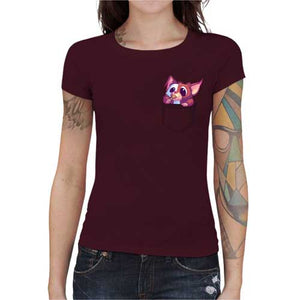 tshirt-femme-midnight-chicken-coton-bio-cerise