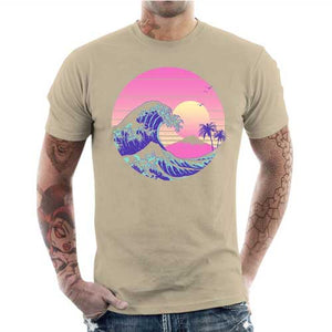 tshirt-homme-the-great-dream-wave-artiste-japonais-coton-bio-beige