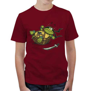 tshirt-enfant-turtle-loser-coton-bio-rouge