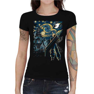 tshirt-femme-final-fantasy-7-coton-bio-noir