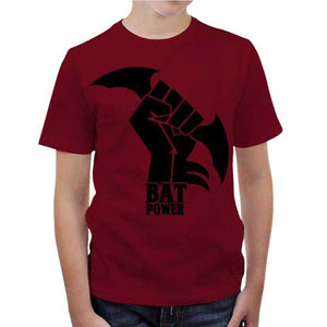 tshirt-enfant-bat-power-coton-bio-rouge