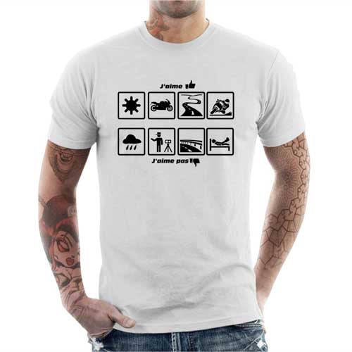 T shirt Motard homme - J'aime