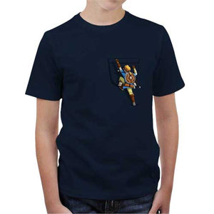 tshirt-enfant-link-climbing-coton-bio-bleu-nuit