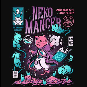 tshirt-nekomancer-magicien-qui-reincarne-les-chats-coton-bio-noir