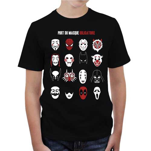 T-shirt enfant geek - Masque Geek obligatoire