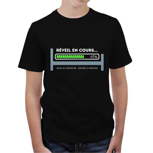 T-shirt enfant geek - Réveil en cours