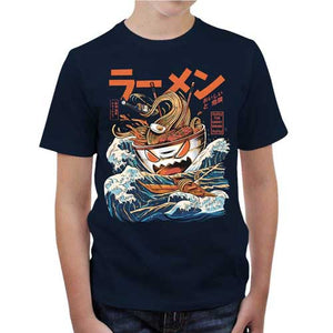 tshirt-enfant-the-great-ramen-le-bol-de-nouilles-geant-qui-va-vous-devorer-coton-bio-bleu-nuit