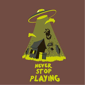 tshirt-never-stop-playing-coton-bio-sienna