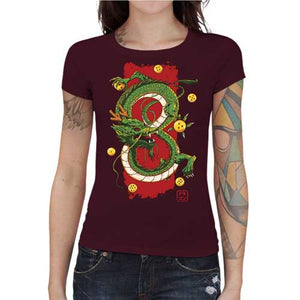 tshirt-femme-dragon-coton-bio-cerise