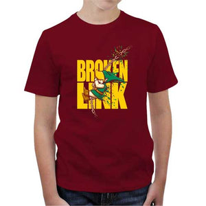 tshirt-enfant-broken-link-coton-bio-rouge