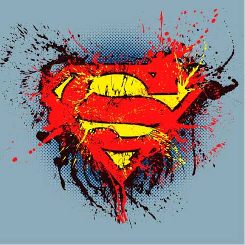 T shirt SUPERMAN Logo magnifiquement revisite