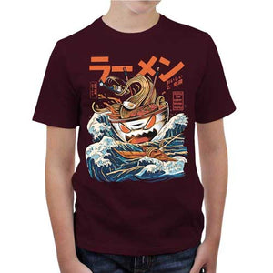 tshirt-enfant-the-great-ramen-le-bol-de-nouilles-geant-qui-va-vous-devorer-coton-bio-cerise