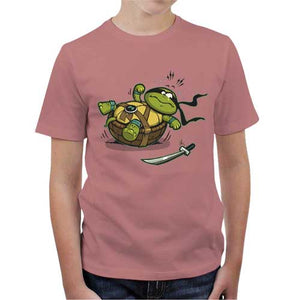 tshirt-enfant-turtle-loser-coton-bio-petal-rose