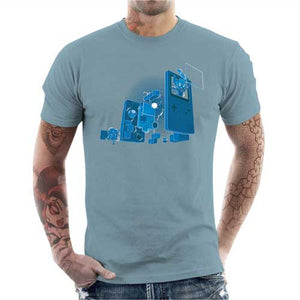 tshirt-homme-old-school-gamer-coton-bio-ciel