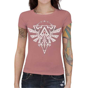 tshirt-femme-ancient-force-triforce-sceau-royal-zelda-coton-bio-petal-rose