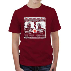 tshirt-enfant-machine-league-coton-bio-rouge