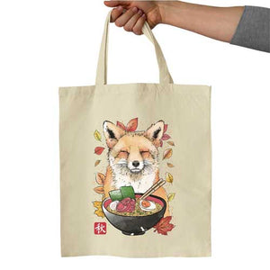 Tote Bag - Fox Leaves and Ramen