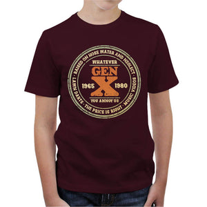 T-shirt Enfant Geek - Gen-X Whatever you annoy us