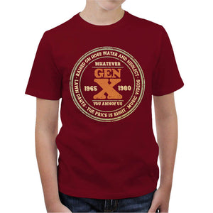 T-shirt Enfant Geek - Gen-X Whatever you annoy us