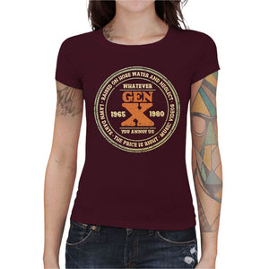 T-shirt Geekette - Gen-X Whatever you annoy us