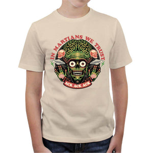 T-shirt Enfant Geek - In Martians we Trust