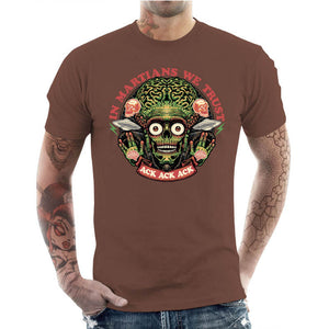 T-shirt Geek Homme - In Martians we Trust