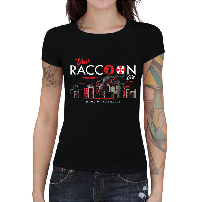 T-shirt Geekette - Visit Raccoon City