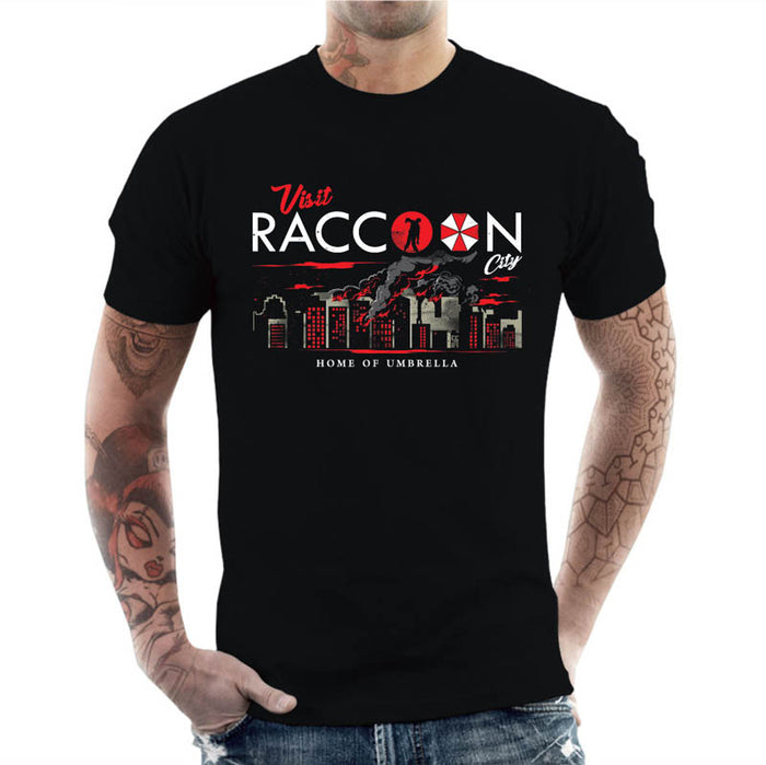 T-shirt Geek Homme - Visit Raccoon City