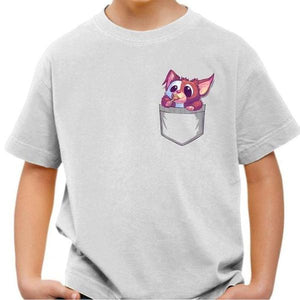 T-shirt enfant geek - Midnight chicken - Couleur Blanc - Taille 4 ans