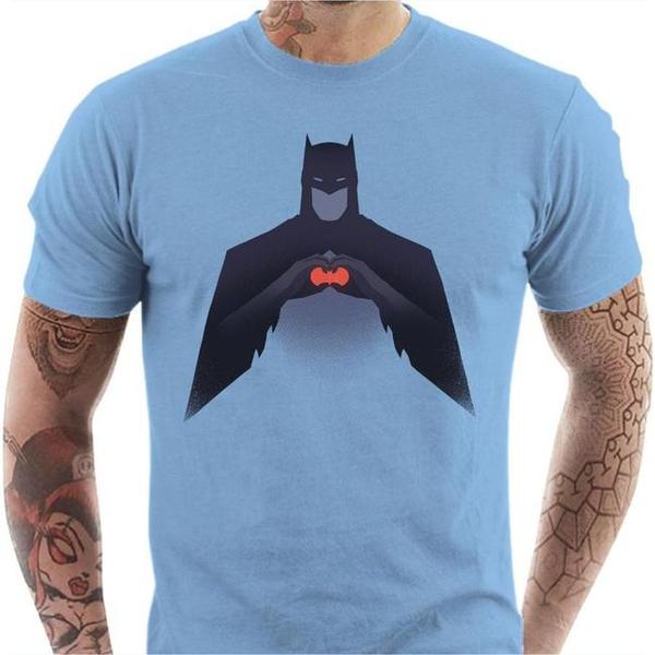 T-shirt compression Homme Super-héros Batman rouge bleu, manche