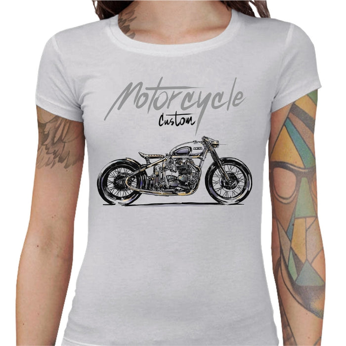 T-shirts moto personnalisés. Motifs moto pour impression en ligne