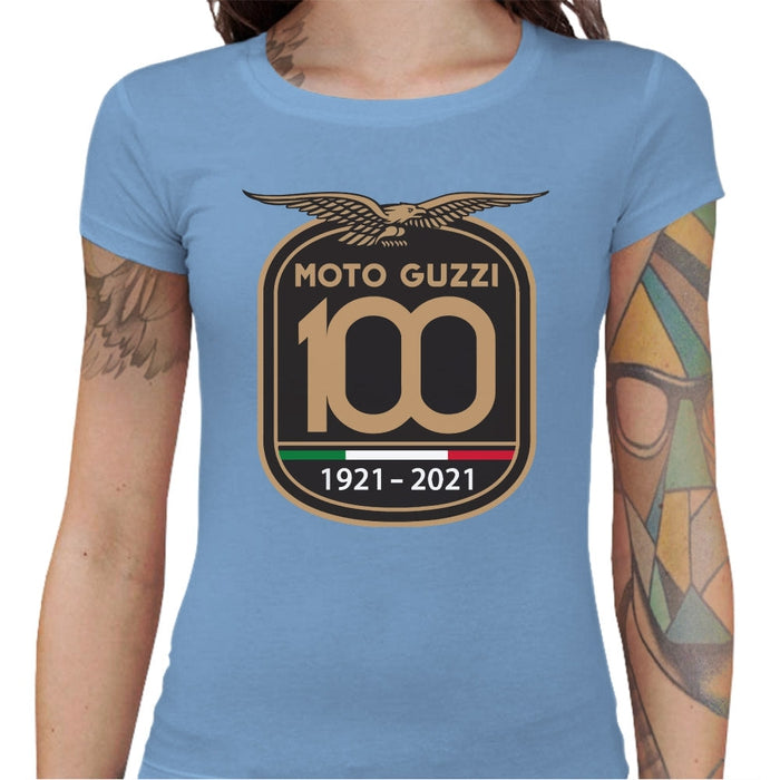 T shirt Motard Homme Moto Guzzi 100 ans Tee shirt Moto accessoire